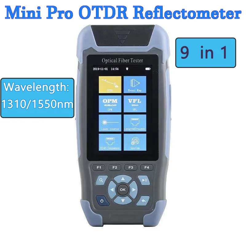 

NK3200D Mini Pro OTDR Reflectometer 9 Functions in 1 Device OPM OLS VFL Event Map Ethernet Cable Sequence Distance Tracker