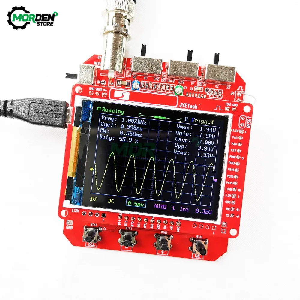 Мини Ручной цифровой осциллограф, набор «сделай сам», рукоятка, осциллограф с тонкоплёночным диаметром 12 бит, зонд 10:1, тестовый зажим для эл...
Мини Ручной цифровой осциллограф, набор «сделай сам», рукоятка, осциллограф с тонкоплёночным диаметром 12 бит, зонд 10:1, тестовый зажим для эл...