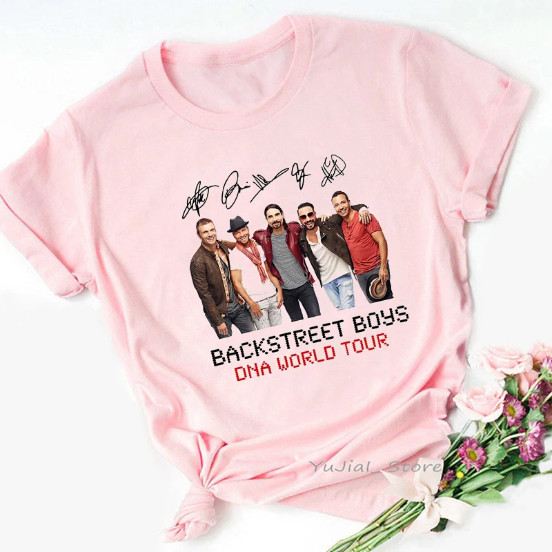 Pink Tshirt For Women/Girls Backstreet Boys Dna World Tour Graphic Print T Shirt Femme Vintage Music Lover T-Shirt Femme Tops
Pink Tshirt For Women/Girls Backstreet Boys Dna World Tour Graphic Print T Shirt Femme Vintage Music Lover T-Shirt Femme Tops