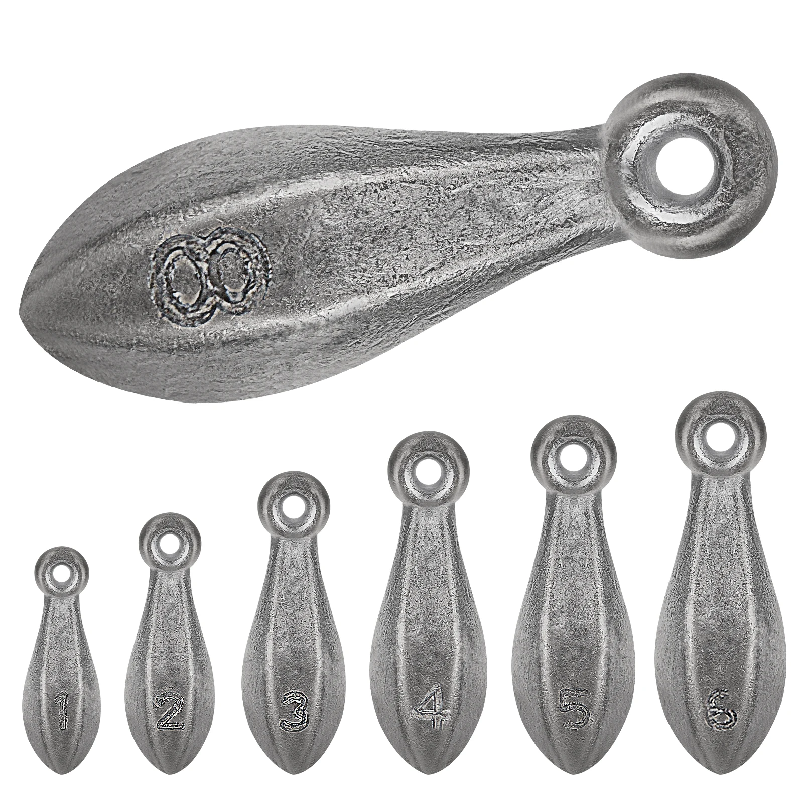 5pcs/8pcs/10pcs Fishing Weights Sinkers Set Streamlined Fishing Sinker WeightBullet Lead Sinker Fishing for Saltwater Freshwater
5pcs/8pcs/10pcs Fishing Weights Sinkers Set Streamlined Fishing Sinker WeightBullet Lead Sinker Fishing for Saltwater Freshwater