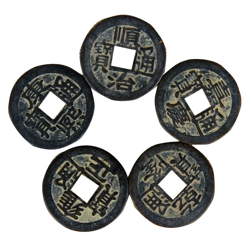 

20PCS Chinese Feng Shui Lucky Coins Qing Dynasty Old Copper Coin Metal Ancient Fortune Money Cash for Collection Souvenirs