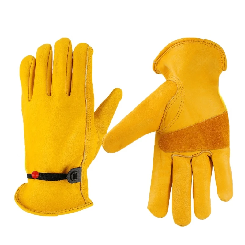 

Winter Work Gloves Cowhide Leather Thermal Motorcycle Glove Cold Weather Cotton Lining freezer Working Glove