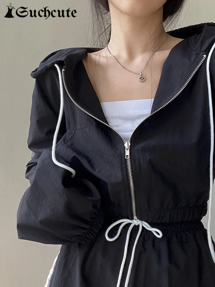SUCHCUTE Korean Fashion Solid Women Hoodie Suits Sports Style V Neck Black Autumn Stripe Shorts Sets Vintage Streetwear Outwear
SUCHCUTE Korean Fashion Solid Women Hoodie Suits Sports Style V Neck Black Autumn Stripe Shorts Sets Vintage Streetwear Outwear