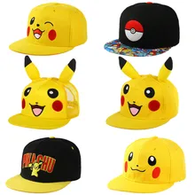 Pokemon Anime Pikachu Cartoon Sun Hats Snapback Cap Cotton Baseball Cap Cap Spring Summer Cute Hat Men Women Hip Hop Hat Gifts
