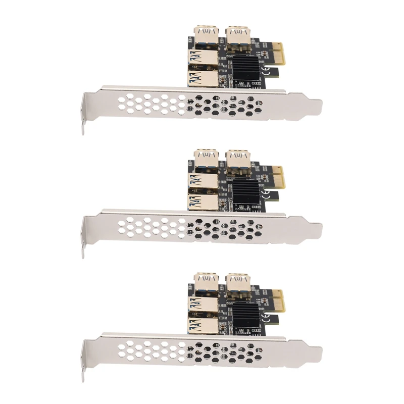 3X Новый 4-портовый Pcie Райзер, плата адаптера PCI-E 1X к 4 USB 3,0 PCI-E Rabbet GPU Райзер, Райзер, эфириум ETH/Портативная балансировка
3X Новый 4-портовый Pcie Райзер, плата адаптера PCI-E 1X к 4 USB 3,0 PCI-E Rabbet GPU Райзер, Райзер, эфириум ETH/Портативная балансировка