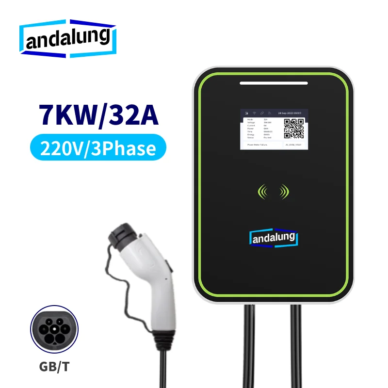 Andalung Ev Wallbox Charger 7KW Car Charging Station GBT 32A With Screen EVSE Charger Type2 Chargers
Andalung Ev Wallbox Charger 7KW Car Charging Station GBT 32A With Screen EVSE Charger Type2 Chargers