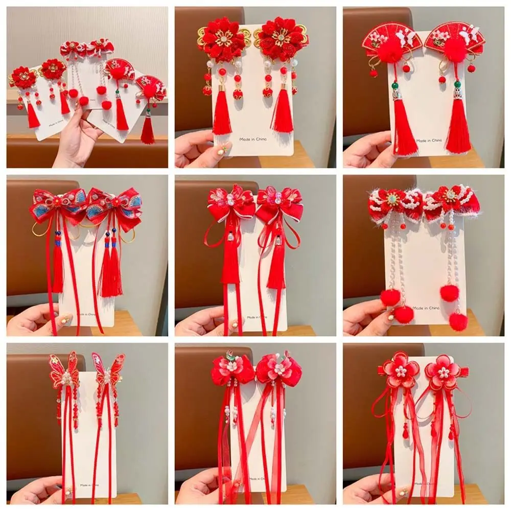Flower Hanfu Hair Clip Sweet Red Color Pearl Tassel Hairpin Headwear Barrettes Bowknot Duckbill Clip Daily
Flower Hanfu Hair Clip Sweet Red Color Pearl Tassel Hairpin Headwear Barrettes Bowknot Duckbill Clip Daily