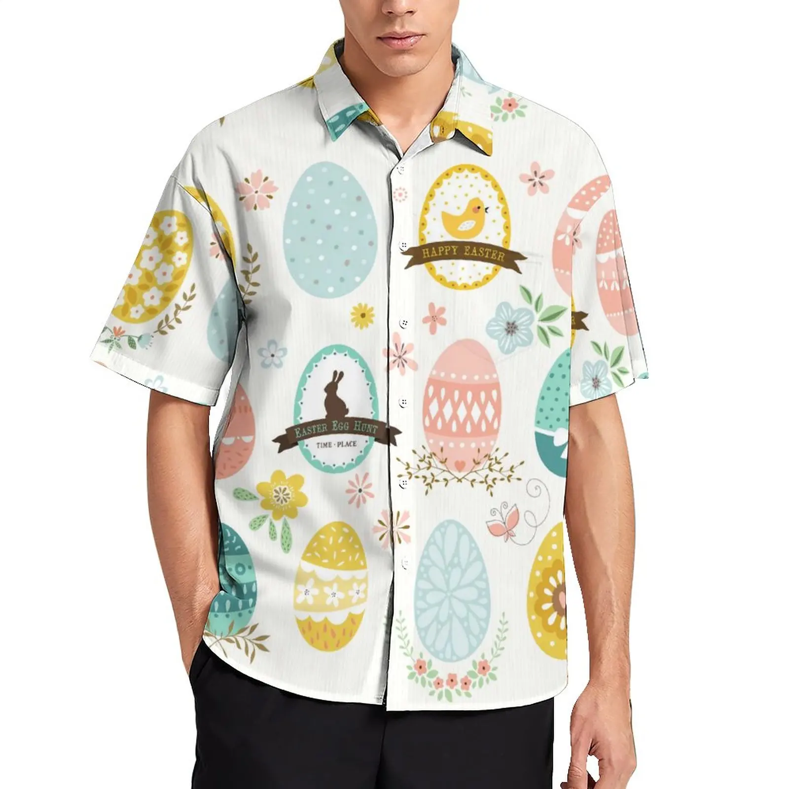 Happy Easter Beach Shirt Colorful Easter Egg Graphic Casual Shirts Male Aesthetic Blouses Summer Short-Sleeved
Happy Easter Beach Shirt Colorful Easter Egg Graphic Casual Shirts Male Aesthetic Blouses Summer Short-Sleeved