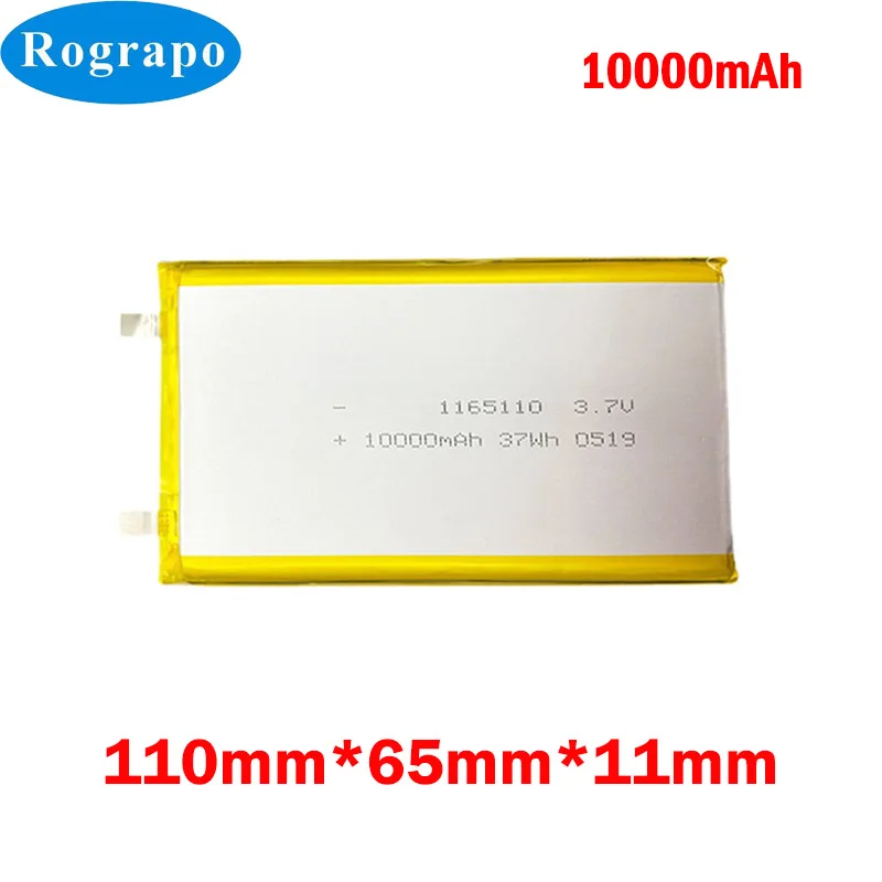New 3.7V 10000mAh 1165110 164113 DIY Cell Soft Package Battery For Power Bank Bluetooth Speakers Tablet DVD 110*65*11mm Battery
New 3.7V 10000mAh 1165110 164113 DIY Cell Soft Package Battery For Power Bank Bluetooth Speakers Tablet DVD 110*65*11mm Battery