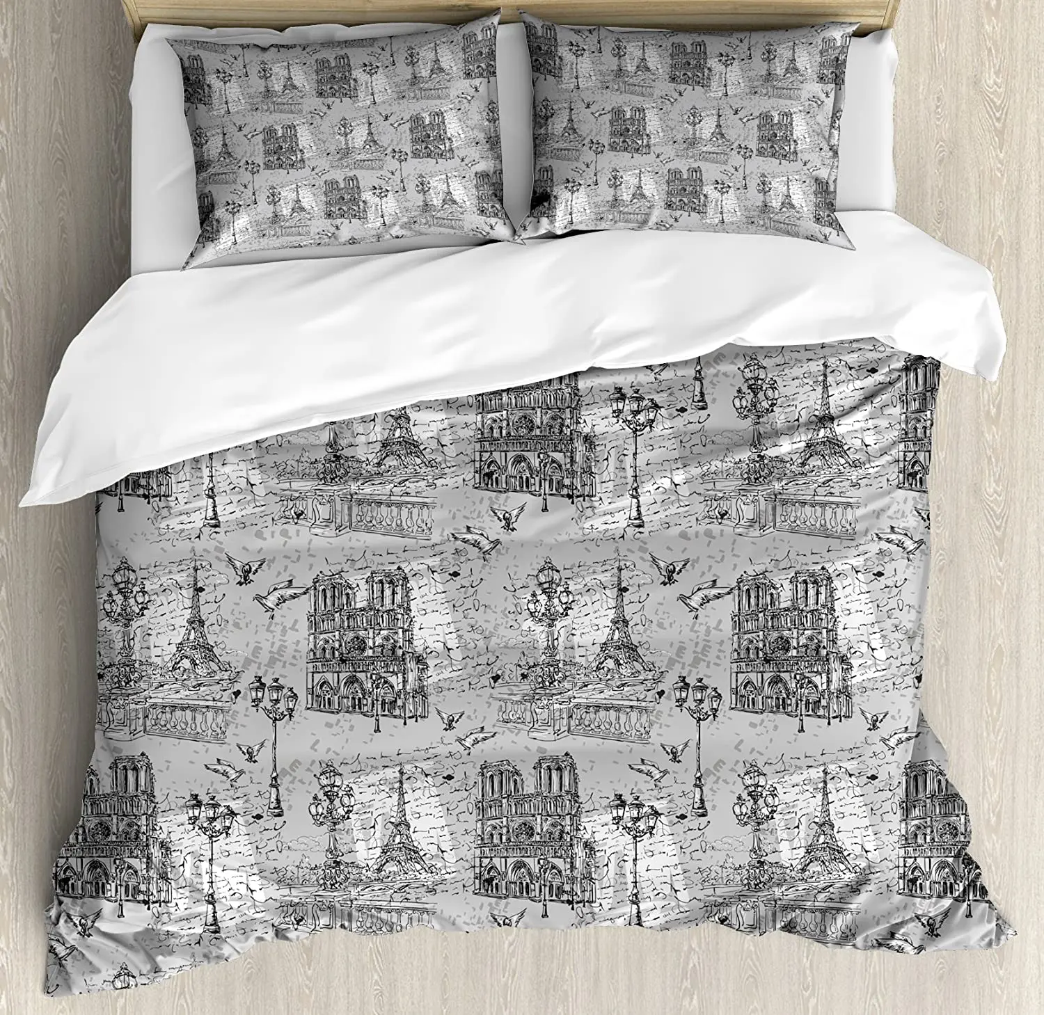Paris Bedding Set For Bedroom Bed Home Vintage Monochrome Image Seine River Notre Dame Cut Duvet Cover Quilt Cover Pillowcase
Paris Bedding Set For Bedroom Bed Home Vintage Monochrome Image Seine River Notre Dame Cut Duvet Cover Quilt Cover Pillowcase