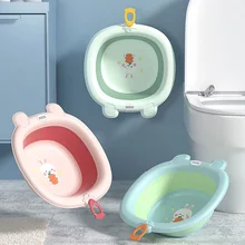 3Pcs Rabbit Baby Foldable Wash Basin Portable Lightweight Travel PP Material Tough Thick Anti Fall Basin Wash Face Feet and Butt