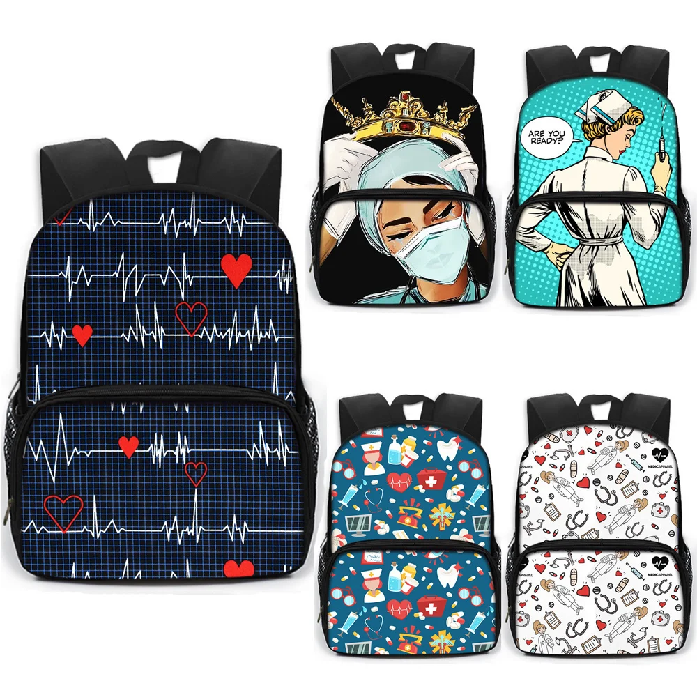 13 Inch Cartoon ECG Nurse Children School Bags Kids Kindergarten Backpack Boys Girls Daypack Book Bag Student Schoolbags Gift
13 Inch Cartoon ECG Nurse Children School Bags Kids Kindergarten Backpack Boys Girls Daypack Book Bag Student Schoolbags Gift