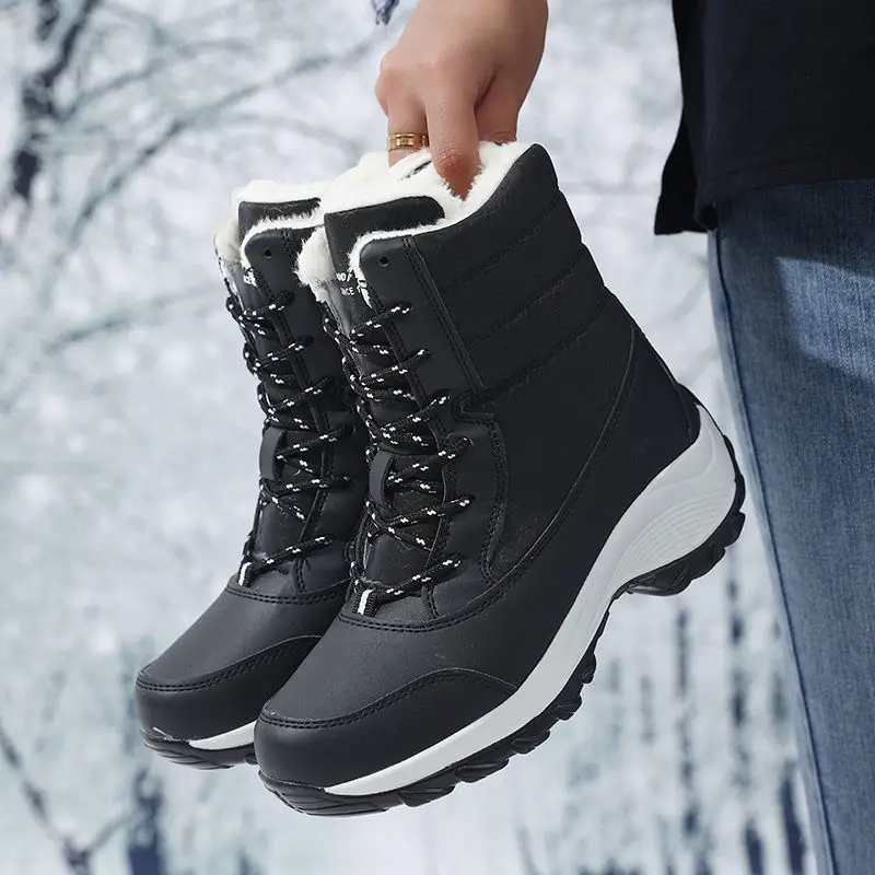 Womens Platform Thigh High Boots Winter Wedges Plush Snow Boots Waterproof Warm Non-slip Booties Woman Furry Ankle Punk Shoes
Womens Platform Thigh High Boots Winter Wedges Plush Snow Boots Waterproof Warm Non-slip Booties Woman Furry Ankle Punk Shoes