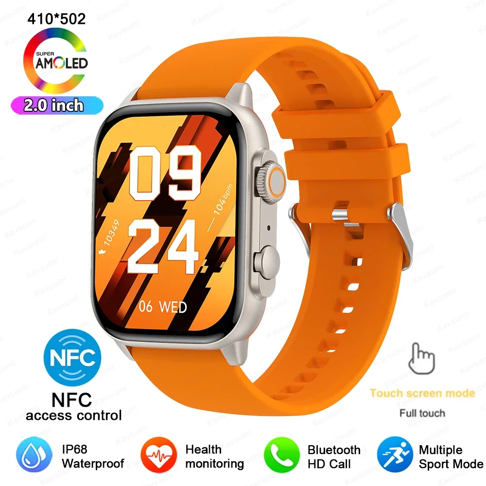 2023 NFC Smart Watch Men Women 2.0" AMOLED Infinite Screen Heart Rate Blood Pressure Bluetooth Call Music Sports Smartwatches
2023 NFC Smart Watch Men Women 2.0" AMOLED Infinite Screen Heart Rate Blood Pressure Bluetooth Call Music Sports Smartwatches