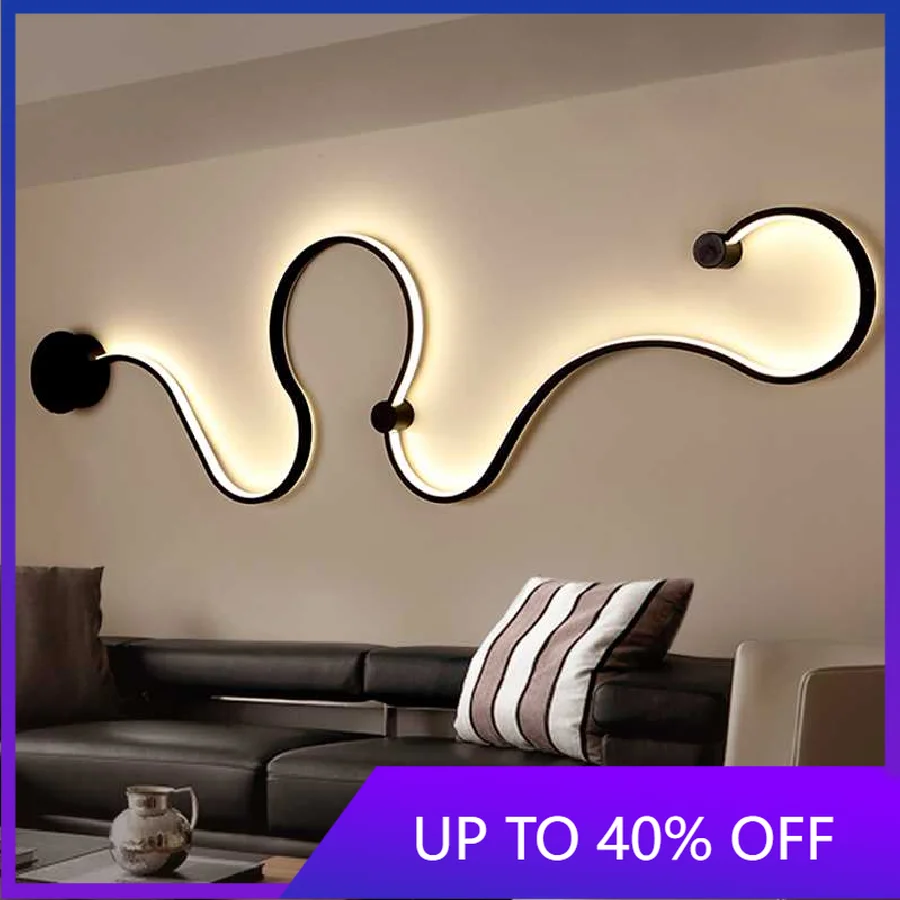 Modern LED Wall Lamp Curve Line Creative Acrylic Decorative Lighting Lustres Wall Light For Living Room Bedroom
Modern LED Wall Lamp Curve Line Creative Acrylic Decorative Lighting Lustres Wall Light For Living Room Bedroom