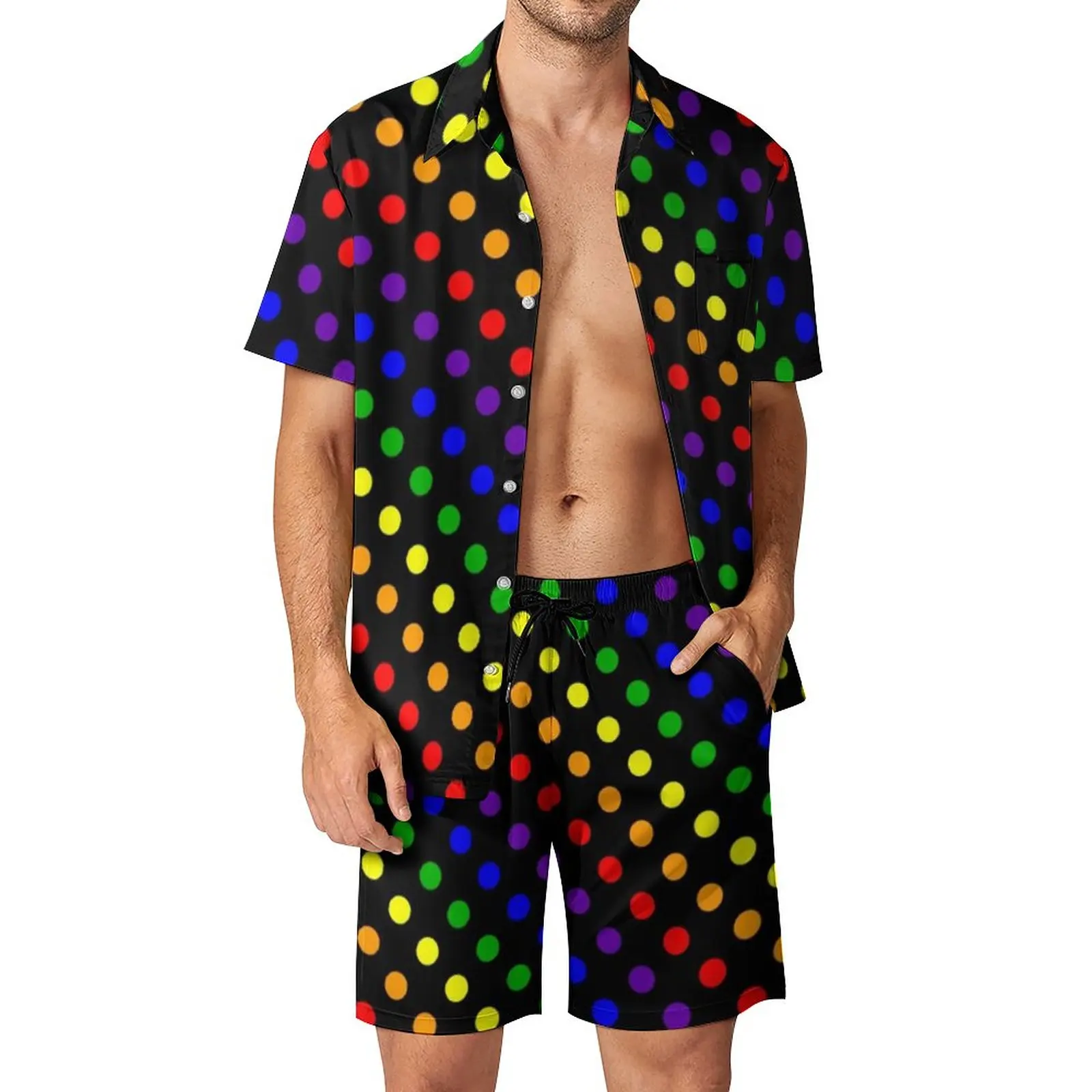 Colorful Polka Dot Print Men Sets Rainbow Dots Bright Casual Shorts Summer Fashion Vacation Shirt Set Short-Sleeve Oversize Suit
Colorful Polka Dot Print Men Sets Rainbow Dots Bright Casual Shorts Summer Fashion Vacation Shirt Set Short-Sleeve Oversize Suit