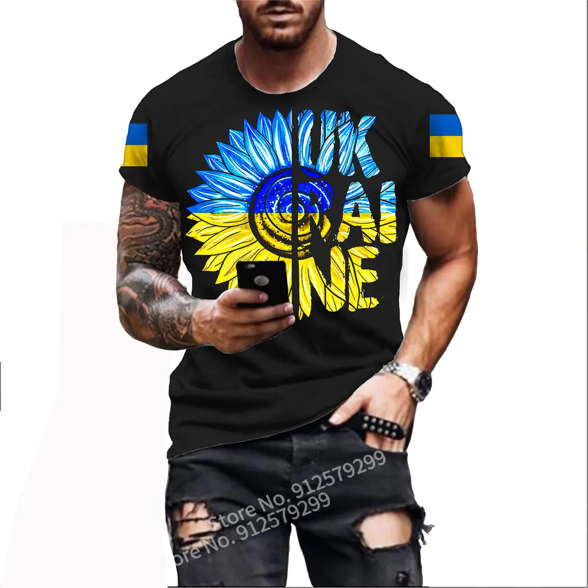 Personality Summer Ukraine Flag Men's New 3d Printing T-shirt Fashion Retro Harajuku Round Neck Casual Tee
Personality Summer Ukraine Flag Men's New 3d Printing T-shirt Fashion Retro Harajuku Round Neck Casual Tee