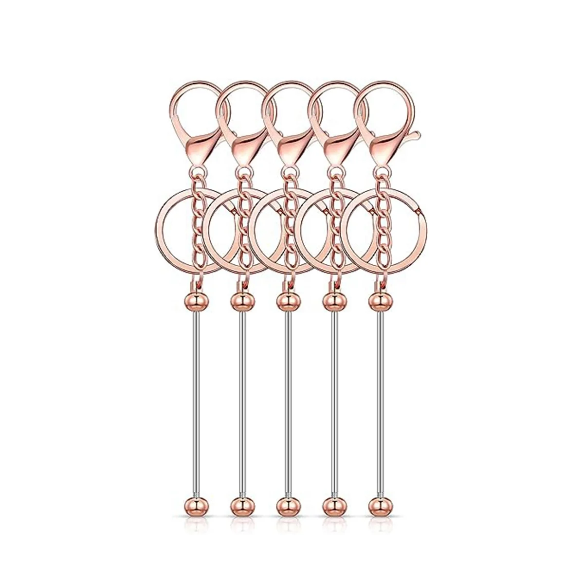 6 Pcs Beadable Keychain Bars Blanks Bead Keychain Metal Beaded Keychain for DIY Pendant Crafts Jewelry Making,Rose Gold
6 Pcs Beadable Keychain Bars Blanks Bead Keychain Metal Beaded Keychain for DIY Pendant Crafts Jewelry Making,Rose Gold