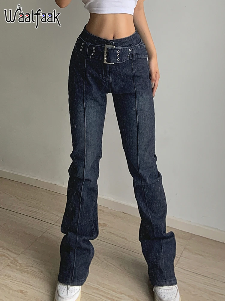 Уличная одежда Waatfaak, Лоскутные узкие джинсы с поясом, джинсовые брюки-карго в эстетике Y2K, корейские брюки с завышенной талией для мам, 2022
Уличная одежда Waatfaak, Лоскутные узкие джинсы с поясом, джинсовые брюки-карго в эстетике Y2K, корейские брюки с завышенной талией для мам, 2022