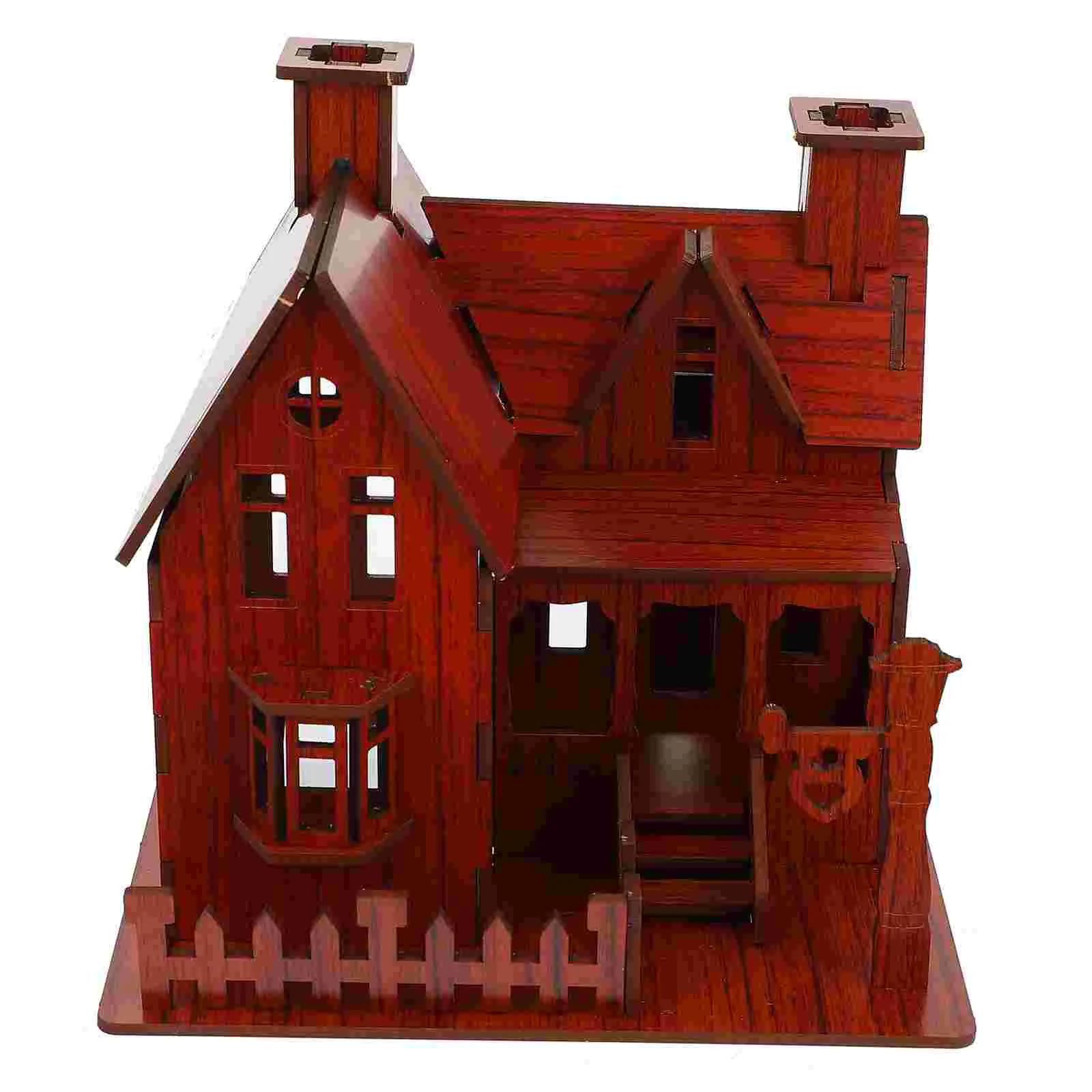

3d House Kid Jigsaw Puzzles For Kids Villa Model Toy Assembled Assemble Puzzle Toy Wood Kids DIY Toy Child Educational Toy