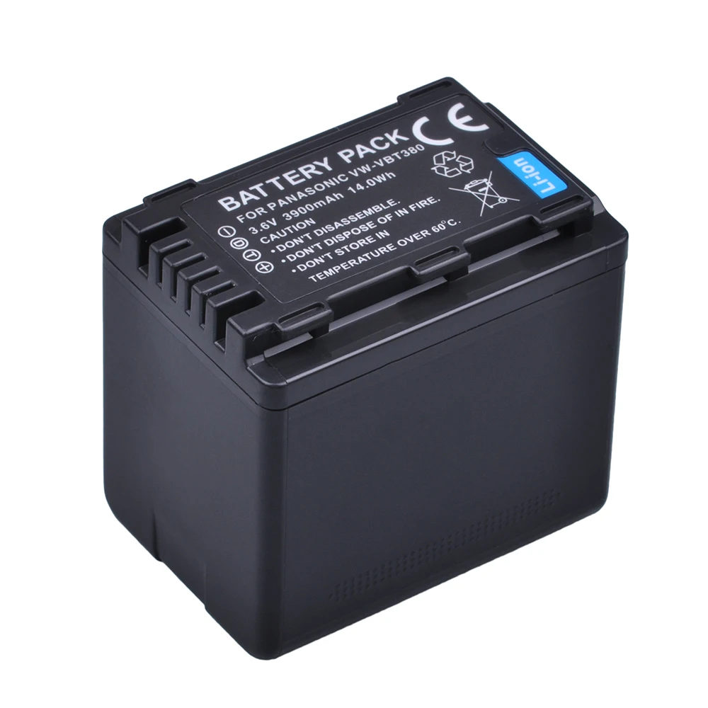 3900mAh VW-VBT380 VBT380 Battery for Panasonic HC-V210, HC-V250, HC-V380, HC-V510, HC-V520, HC-V550, HC-V710, HC-V720, HC-V750
3900mAh VW-VBT380 VBT380 Battery for Panasonic HC-V210, HC-V250, HC-V380, HC-V510, HC-V520, HC-V550, HC-V710, HC-V720, HC-V750