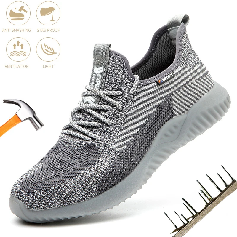 Men's Safety Work Shoes Steel Toe Cap Indestructible Anti-puncture Work Boots Lightweight Anti-smashing Comfort Breathable Shoe
Men's Safety Work Shoes Steel Toe Cap Indestructible Anti-puncture Work Boots Lightweight Anti-smashing Comfort Breathable Shoe