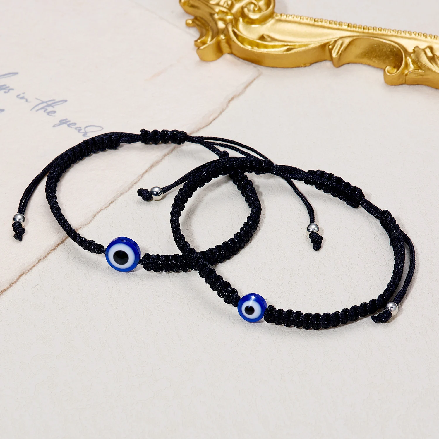 

New Evil Eye Braided Bracelet for Women Lucky Black Color Thread Couple Rope Chain Handmade Prayer Bangles Jewelry Gift Pulsera