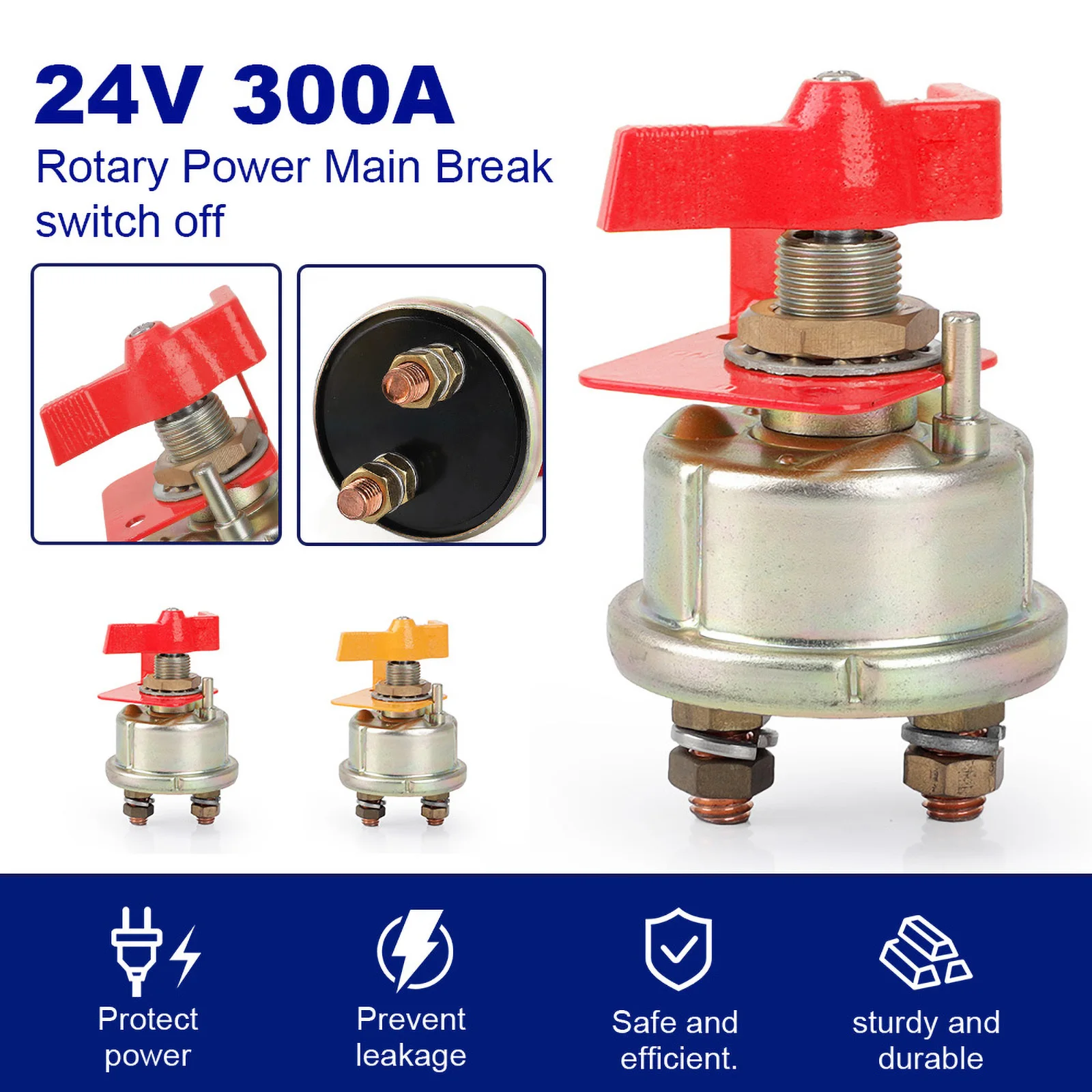 12V Marine Rotary Battery Switch 300A Cut Off Rotating Isolator with Keyhole for Camper Boat Truck RV Car
12V Marine Rotary Battery Switch 300A Cut Off Rotating Isolator with Keyhole for Camper Boat Truck RV Car