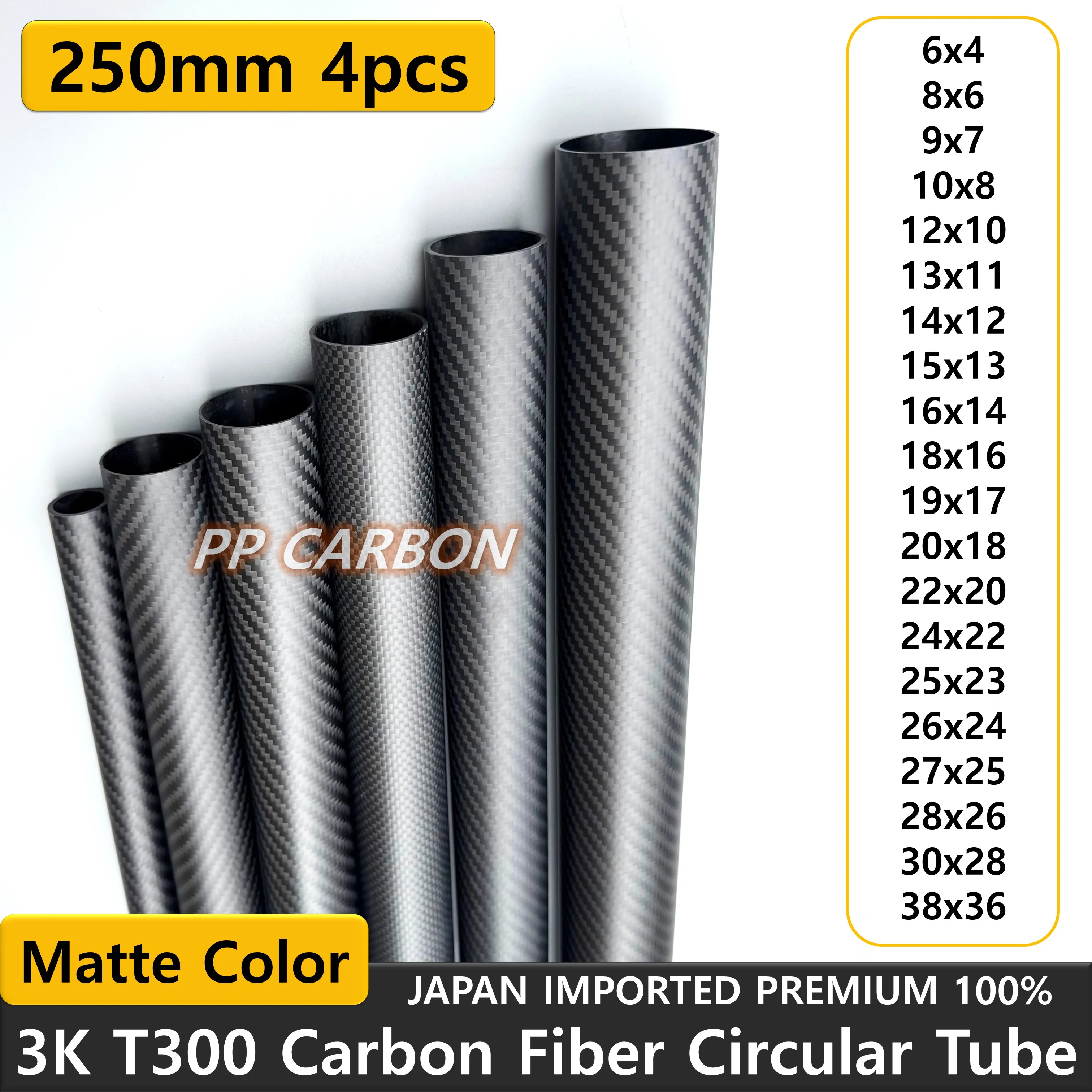 4 шт., трубка из углеродного волокна, 250 мм, 3K, композитный материал высокой твердости, наружный диаметр 10 мм, 16 мм, 20 мм, 22 мм, 24 мм, 26 мм, 30 мм
4 шт., трубка из углеродного волокна, 250 мм, 3K, композитный материал высокой твердости, наружный диаметр 10 мм, 16 мм, 20 мм, 22 мм, 24 мм, 26 мм, 30 мм
