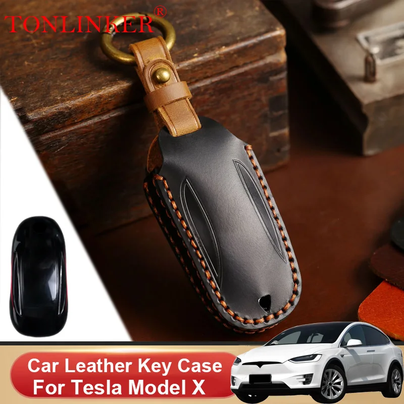 TONLINKER Car Dedicated Leather Key Case For Tesla Model X 2016 2017 2018 219 2020 Holder Shell Remote Keychain Accessories
TONLINKER Car Dedicated Leather Key Case For Tesla Model X 2016 2017 2018 219 2020 Holder Shell Remote Keychain Accessories