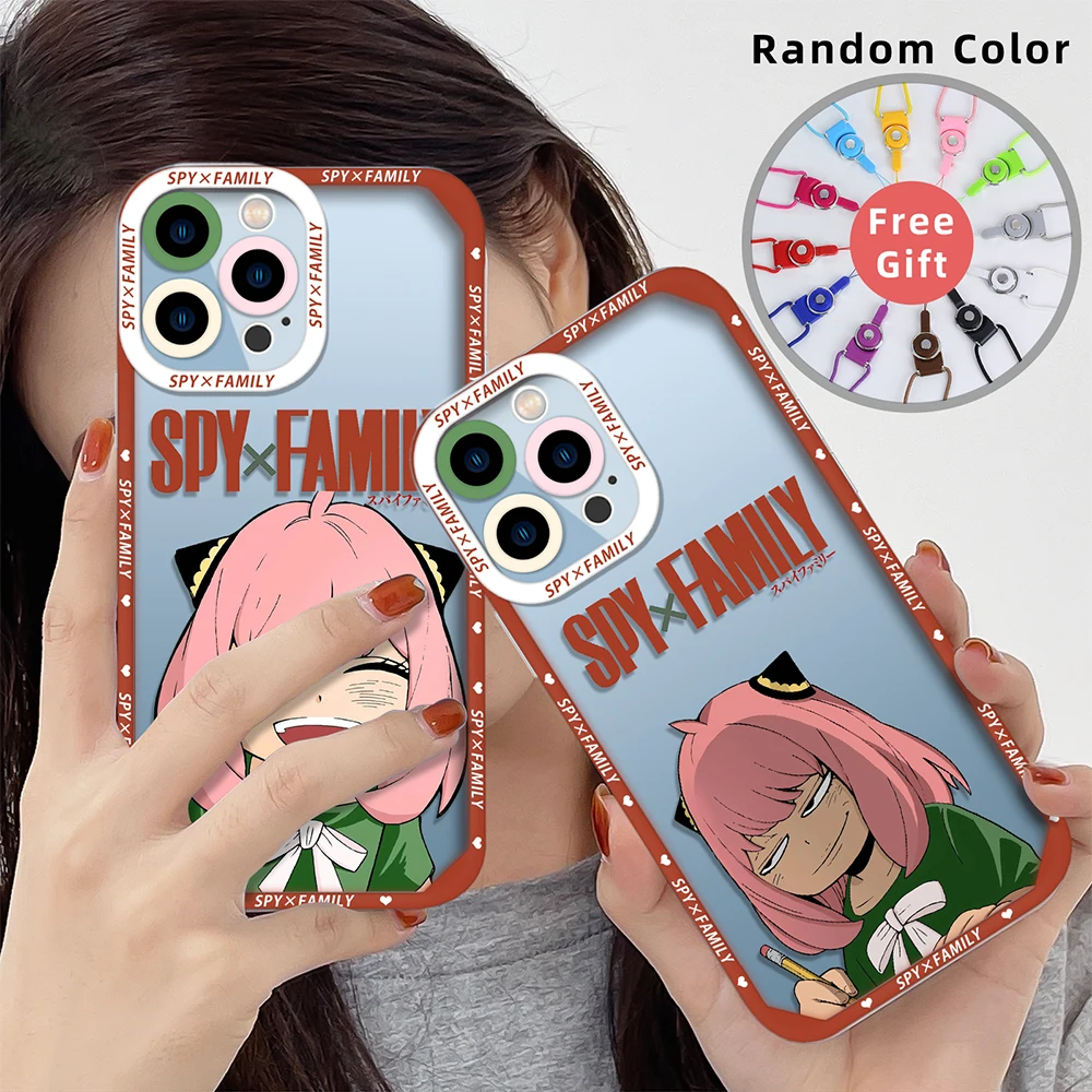 

Spy x Family Case for iPhone 13 12 Mini 11 Pro Max XS X XR 7 8 Plus SE 2020 2022 Transparent Soft TPU Anime Back Cover Shells