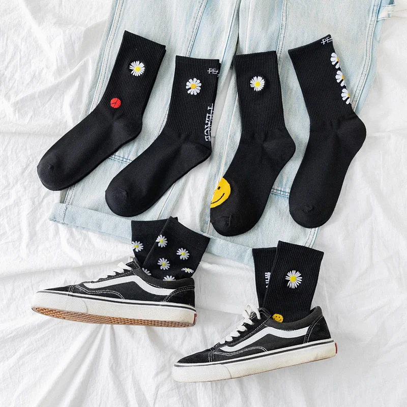 Trend Daisy Socks Men Women Korea Funny Socks Long Socks Black Cool Socks Harajuku GD Hip Hop Cotton Street Skateboard Socks Men
Trend Daisy Socks Men Women Korea Funny Socks Long Socks Black Cool Socks Harajuku GD Hip Hop Cotton Street Skateboard Socks Men