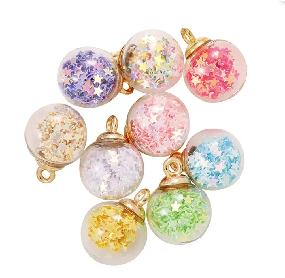 10pcs Charms Star Sequins Transparent Glass Ball 16mm Pendants Crafts Making Handmade Jewelry DIY for Earrings Necklace F0255 
10pcs Charms Star Sequins Transparent Glass Ball 16mm Pendants Crafts Making Handmade Jewelry DIY for Earrings Necklace F0255