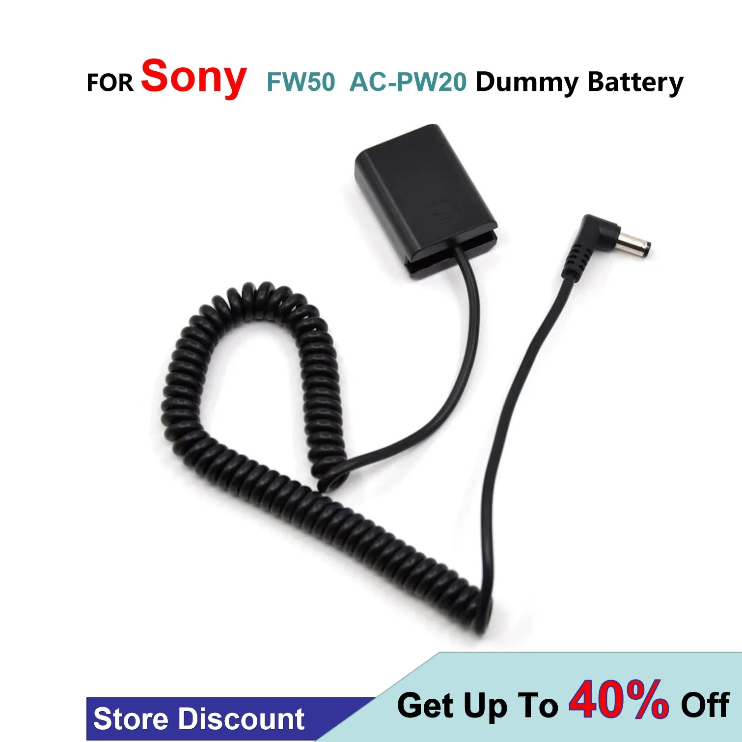NP-FW50 Dummy Battery AC-PW20 FW50 To Spring Cable DC Coupler For Sony Alpha 7 a7S a7II a7R A3000 A5000 A6000 NEX5 NEX3 ZV-E10
NP-FW50 Dummy Battery AC-PW20 FW50 To Spring Cable DC Coupler For Sony Alpha 7 a7S a7II a7R A3000 A5000 A6000 NEX5 NEX3 ZV-E10
