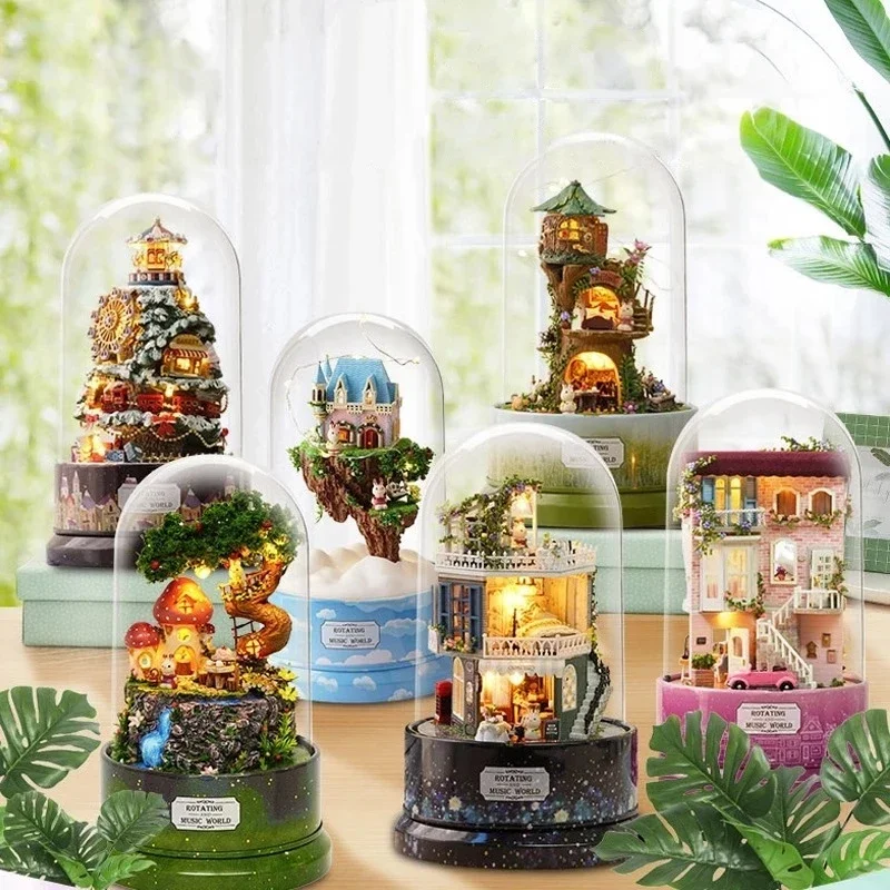 Children's Handmade Diy Production Creative Rotating Music Box Crystal Ball Music Box Sky City To Send Girlfriend Birthday Gift
Children's Handmade Diy Production Creative Rotating Music Box Crystal Ball Music Box Sky City To Send Girlfriend Birthday Gift