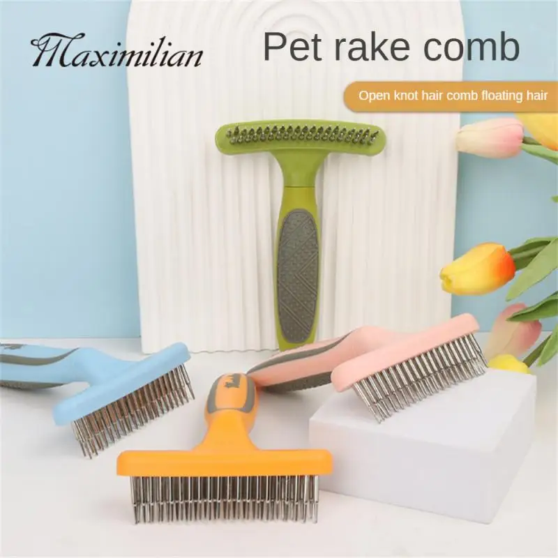 Pet Double-Row Rake Comb Dog Comb Teddy Pet Needle Comb Knot Hair Brush Short Long Thick Hair Beauty Rake Comb Pet Supplies 
Pet Double-Row Rake Comb Dog Comb Teddy Pet Needle Comb Knot Hair Brush Short Long Thick Hair Beauty Rake Comb Pet Supplies