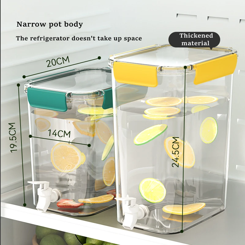 Large Cold Water Kettle Refrigerator High Permeability Lemon Water Beverage Dispenser with Faucet Domestic Cold Water Kettle
Large Cold Water Kettle Refrigerator High Permeability Lemon Water Beverage Dispenser with Faucet Domestic Cold Water Kettle