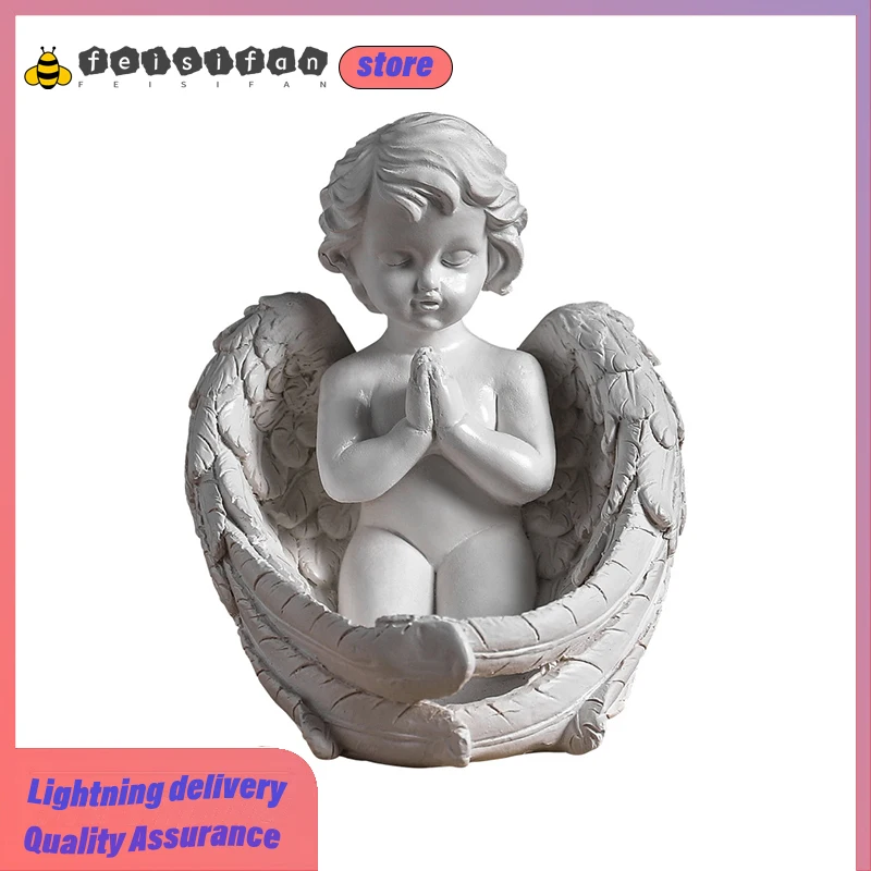 European Angel Ornament High Quality Resin Girl Wings Craft Ornament Room Decor Retro Room Decoration Accessories Figurines
European Angel Ornament High Quality Resin Girl Wings Craft Ornament Room Decor Retro Room Decoration Accessories Figurines