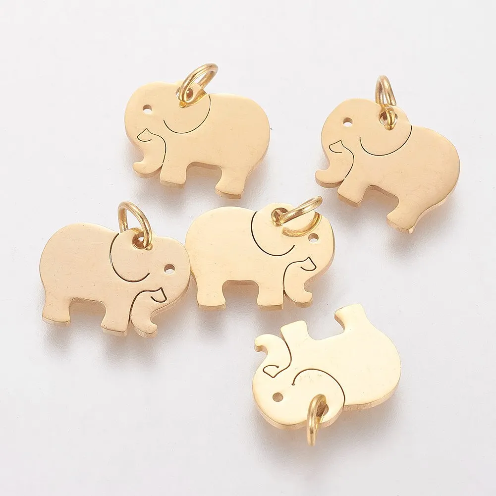 5pcs Elephant Animal Charms 304 Stainless Steel Pendant For Women Children Fashion Necklace Earring Bracelet Jewelry DIY Making
5pcs Elephant Animal Charms 304 Stainless Steel Pendant For Women Children Fashion Necklace Earring Bracelet Jewelry DIY Making