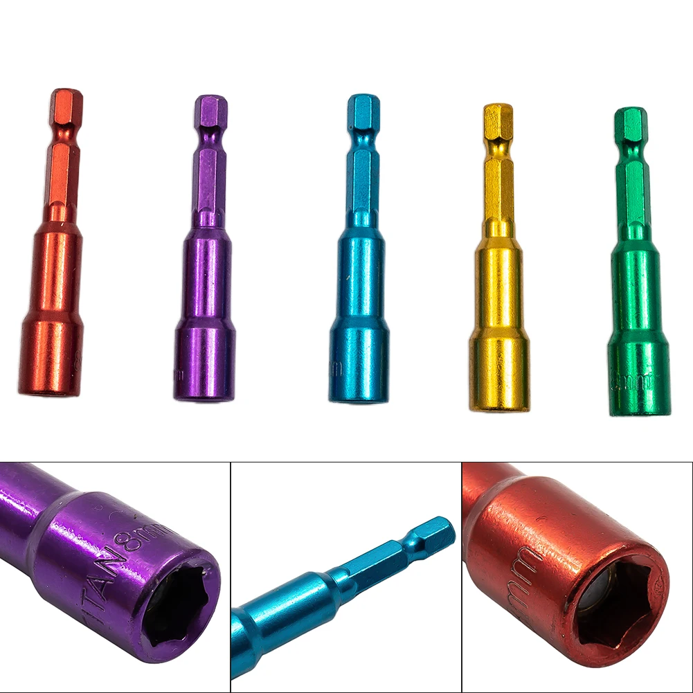 5pcs 8mm Socket Sleeve Magnetic Drill Bit Adapter 6.35mm Hex Shank Colour Tools Workshop Equipment Hand Tools Wrenches
5pcs 8mm Socket Sleeve Magnetic Drill Bit Adapter 6.35mm Hex Shank Colour Tools Workshop Equipment Hand Tools Wrenches