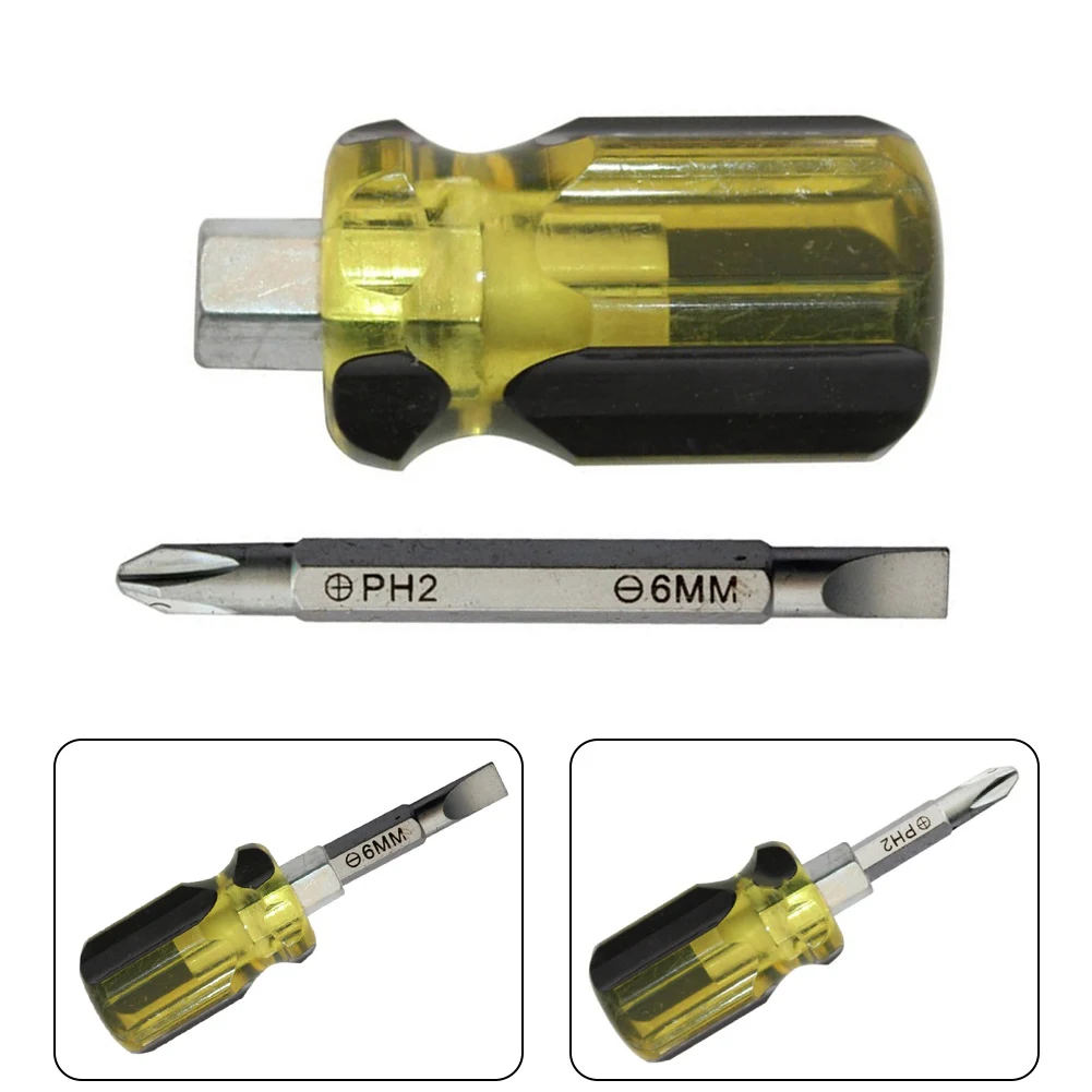 1pcs Screwdriver Dual Interchangeable Short Slotted Cross Screwdriver Impact Double Head PH2 SL6 70mm Bit Nutdrivers Hand Tools
1pcs Screwdriver Dual Interchangeable Short Slotted Cross Screwdriver Impact Double Head PH2 SL6 70mm Bit Nutdrivers Hand Tools