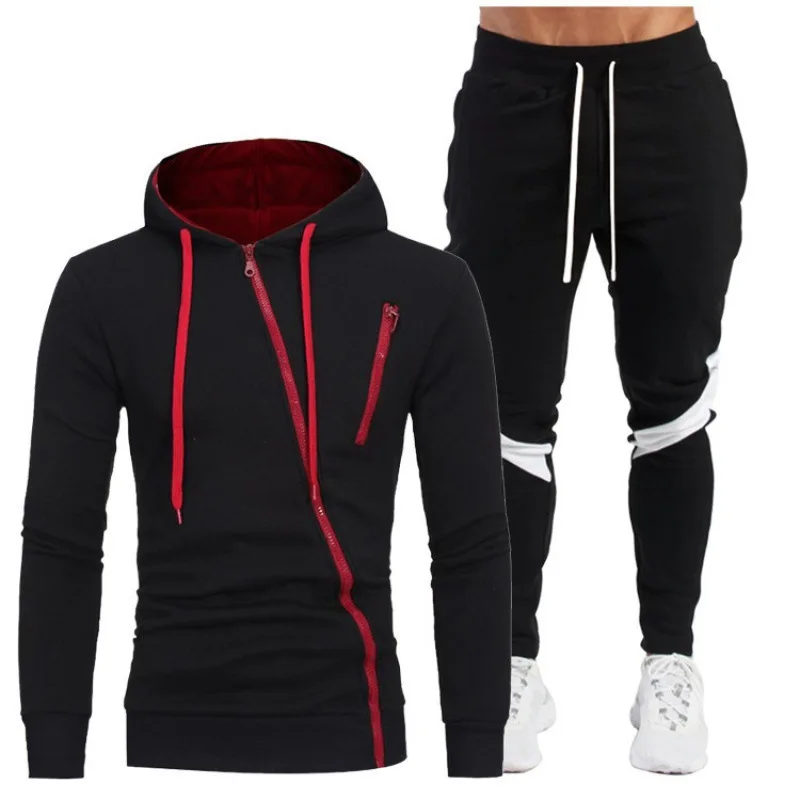 Spring and autumn new men's casual jacket set, fashion men's double zipper design hooded jacket sweater, men's casual wear 2 set
Spring and autumn new men's casual jacket set, fashion men's double zipper design hooded jacket sweater, men's casual wear 2 set