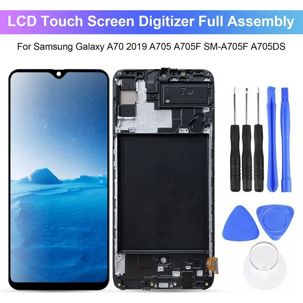 LCD Display Professional Original AMOLED LCD Touch Screen Digitizer Full Assembly Replacement Parts for Samsung Galaxy A70 2019
LCD Display Professional Original AMOLED LCD Touch Screen Digitizer Full Assembly Replacement Parts for Samsung Galaxy A70 2019