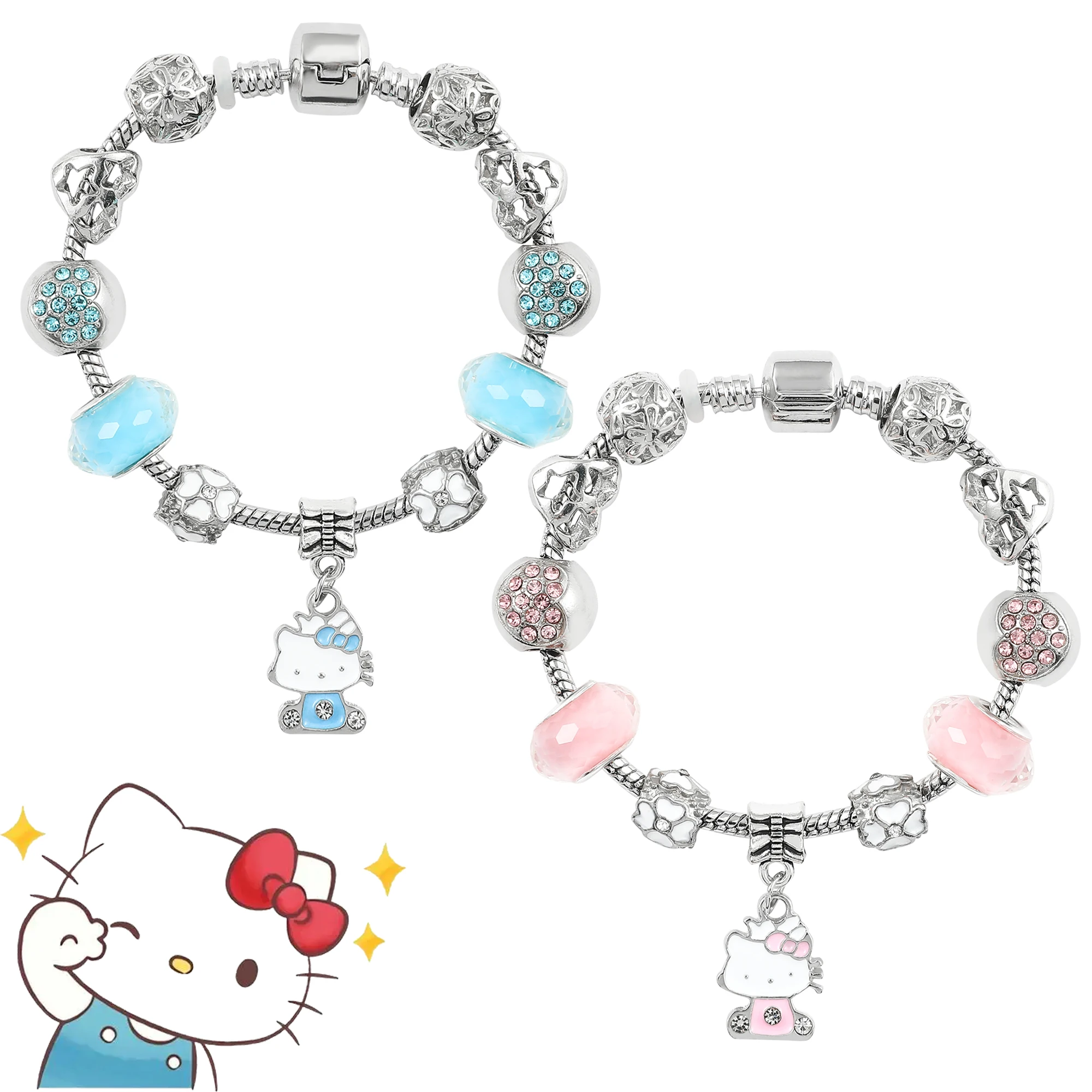 Kawaii Sanrio Hello Kitty Bracelet Small Fresh Crystal Student Girlfriend Beaded Charm Bracelets Y2k Chic Couple Birthday Gift
Kawaii Sanrio Hello Kitty Bracelet Small Fresh Crystal Student Girlfriend Beaded Charm Bracelets Y2k Chic Couple Birthday Gift