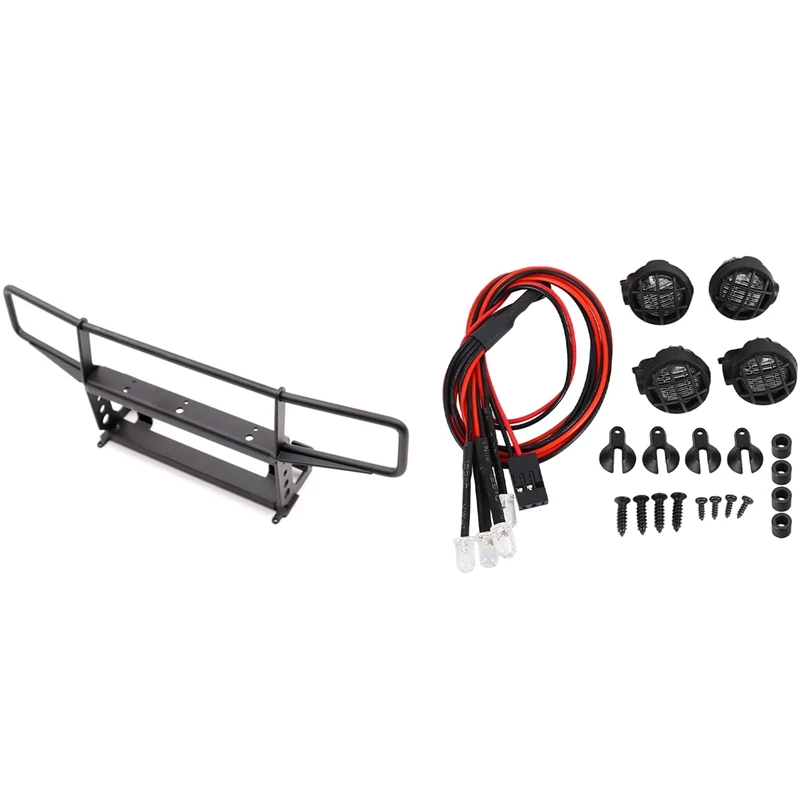 4 шт., 16 мм Светодиодная белая крышка для 1/10 TRX-4 и 1x металлический передний бампер для Traxxas TRX-4 TRX4 BRONCO 1/10, черный 
4 шт., 16 мм Светодиодная белая крышка для 1/10 TRX-4 и 1x металлический передний бампер для Traxxas TRX-4 TRX4 BRONCO 1/10, черный