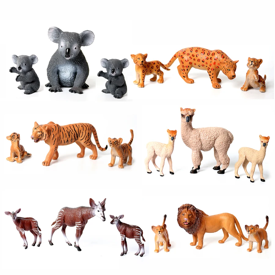 Realistic Jungle Animals Figure Playset Okapi,Koala,Lion,Tiger,Leopard,Alpaca Figurines with Cub Cake Toppers Christmas Gifts
Realistic Jungle Animals Figure Playset Okapi,Koala,Lion,Tiger,Leopard,Alpaca Figurines with Cub Cake Toppers Christmas Gifts