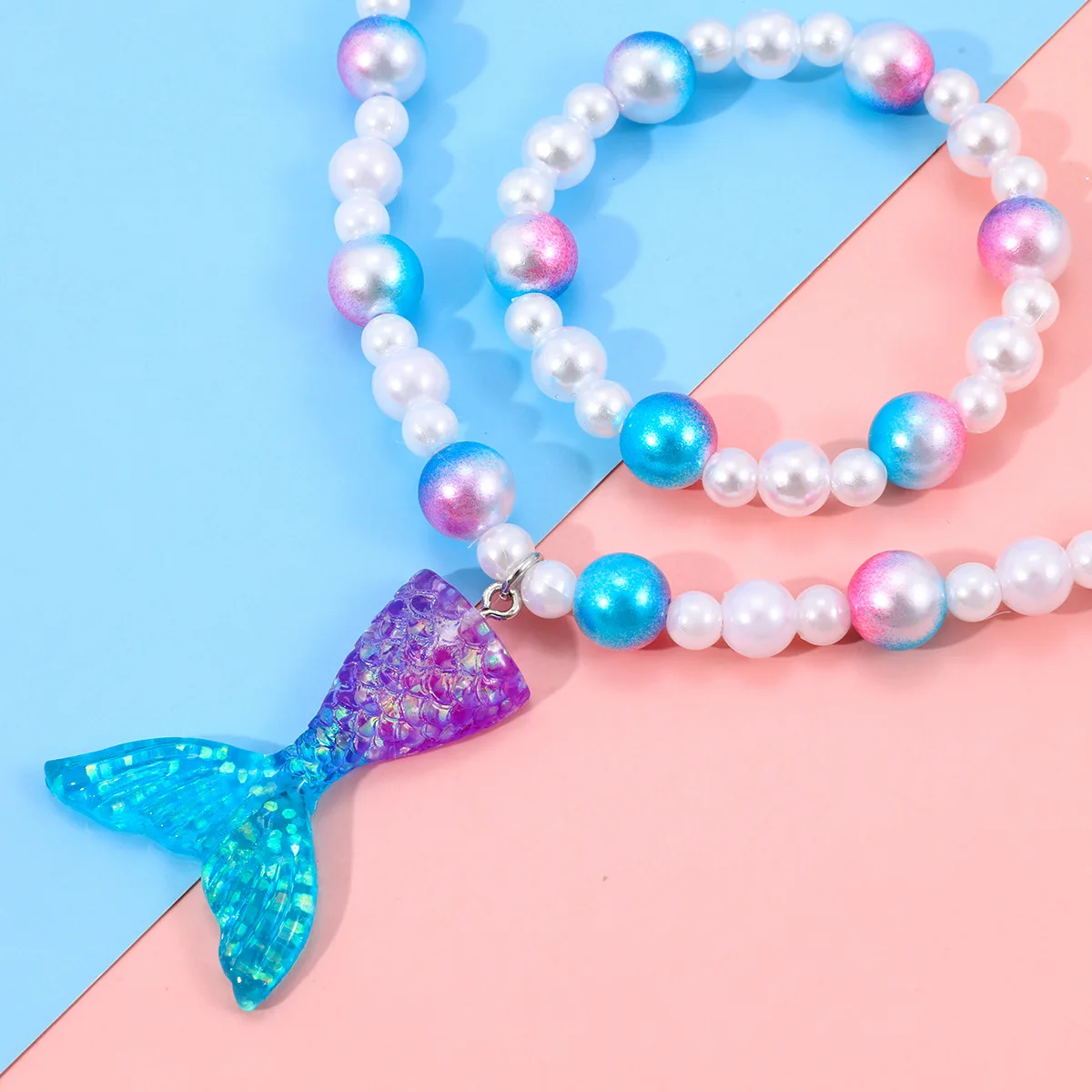 Makersland Purple Mermaid Pendant Bracelet Set Acrylic Pearl Necklace Children's Jewelry Accessories Wholesale 
Makersland Purple Mermaid Pendant Bracelet Set Acrylic Pearl Necklace Children's Jewelry Accessories Wholesale