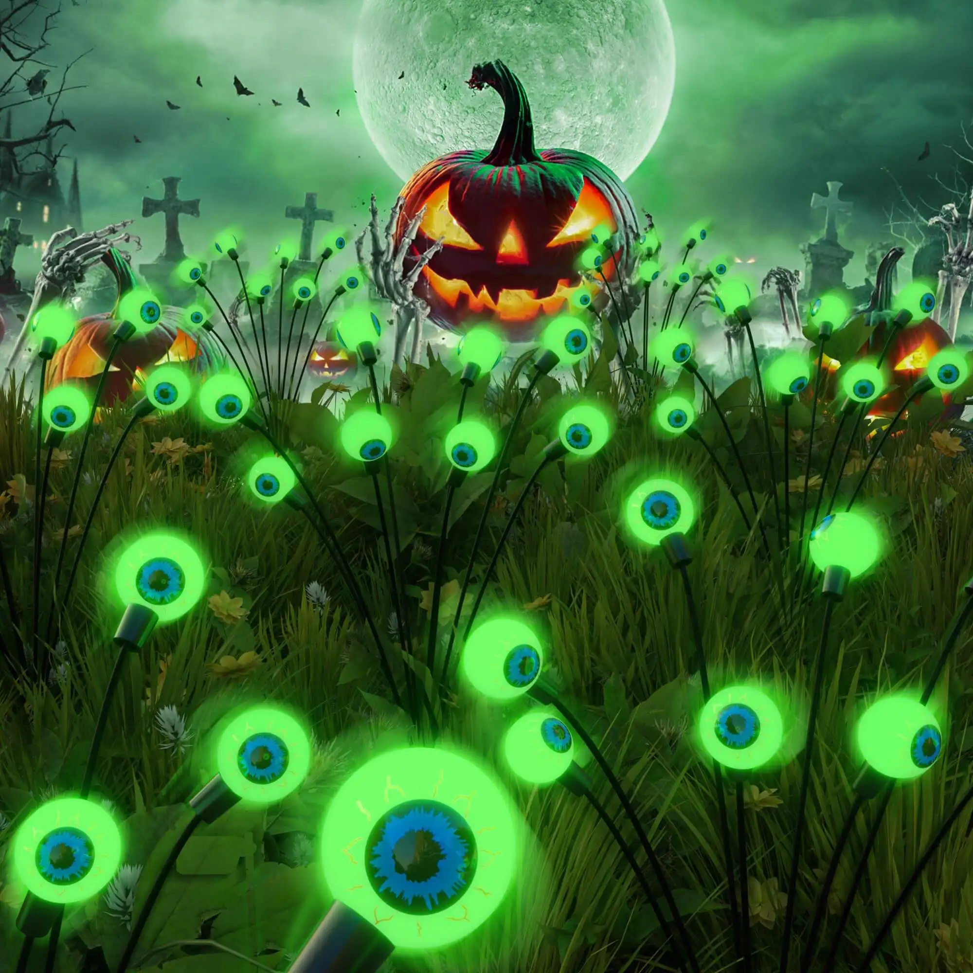 Halloween Outdoor Solar Scary Eyeball Lights LED Eyeball Flashing Firefly Lights Crystal Ball Swaying Garden Decorative Lights
Halloween Outdoor Solar Scary Eyeball Lights LED Eyeball Flashing Firefly Lights Crystal Ball Swaying Garden Decorative Lights
