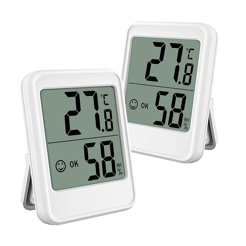 2 Piece Thermometer Hygrometer Indoor Hygrometer Mini LCD Thermometer Humidity Monitor For Indoor White
2 Piece Thermometer Hygrometer Indoor Hygrometer Mini LCD Thermometer Humidity Monitor For Indoor White