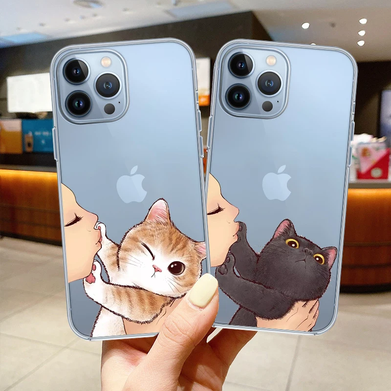 Cute Cat Phone Case For iPhone 13 12 11 Pro Max X XR XS Max 7 8 6 6s Plus 12 13 Mini SE2020 Soft TPU Transparent Back Cover
Cute Cat Phone Case For iPhone 13 12 11 Pro Max X XR XS Max 7 8 6 6s Plus 12 13 Mini SE2020 Soft TPU Transparent Back Cover